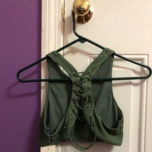 High neck halter bra